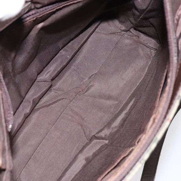 BURBERRY Nova Check Tote Bag Canvas Beige Silver Auth 125511 - Picture 13 of 16